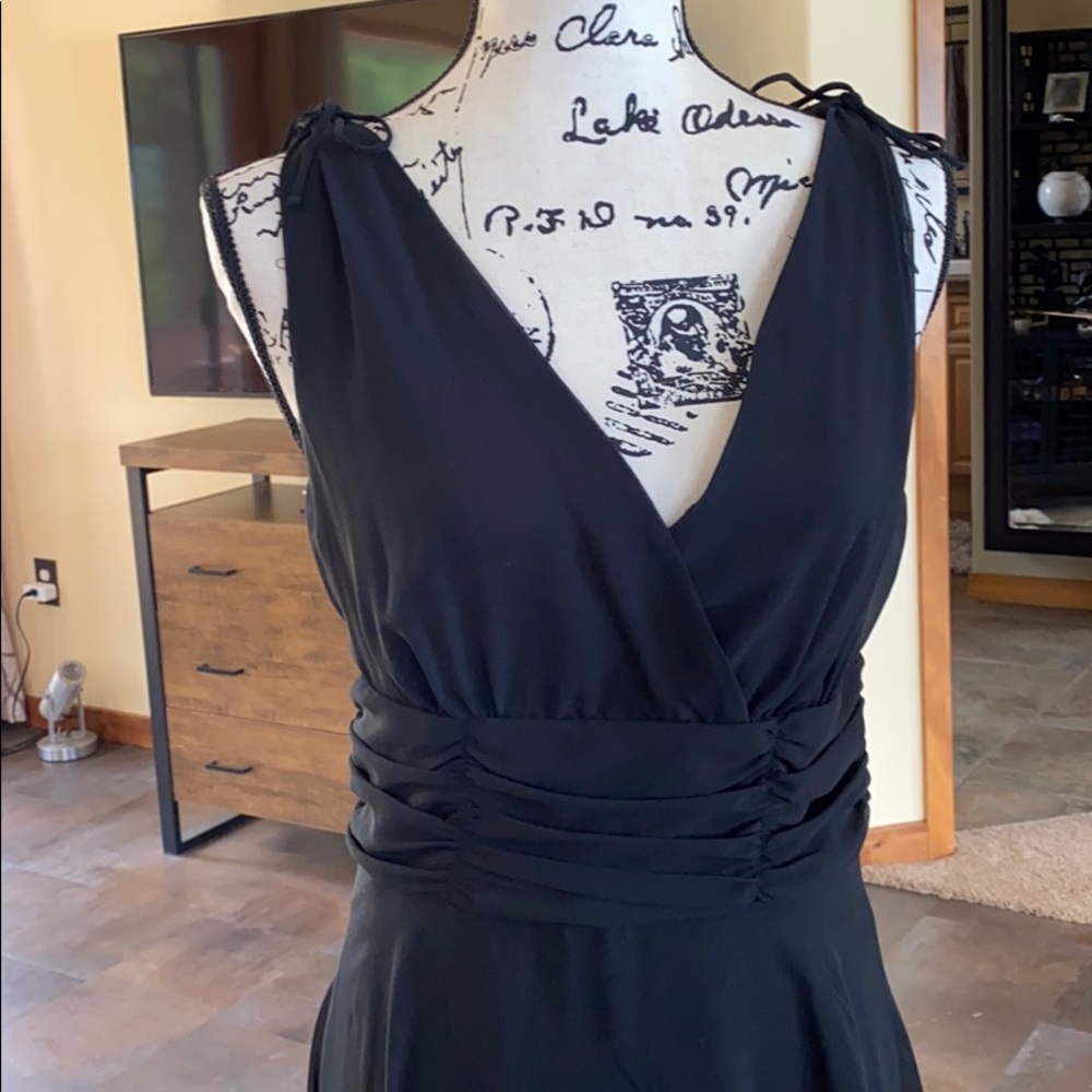 Connected Apparel Long Black Sleeveless Dress